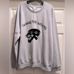 THANKS FOR NOTHING by ELEVENPARIS heather gray sweat shirt